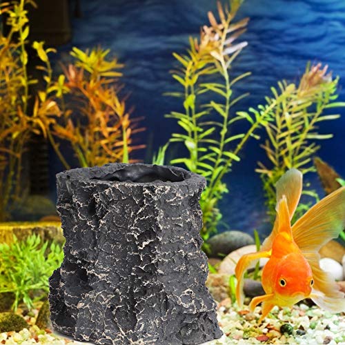 Qukaim Simulation Terrarium Dekoration Harz Simulation Aquarium Terrarium Fisch Tank Reptilienhöhle Verstecken Landschaft Dekoration, Realistisches Design, 10 x 8 x 6 cm, Ideal für Reptilien und von Qukaim