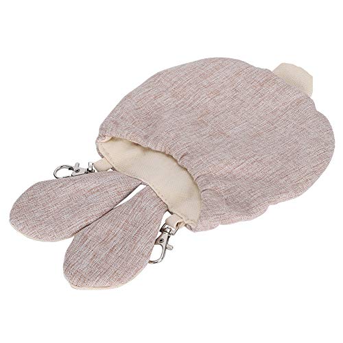 Qukaim Small Pet Supplies Schlafsack für kleine Haustiere, Kaninchenohr-Form, Beige Braun, Hamster-Hängematte, Segeltuch-Hängebett für Hamster, Meerschweinchen und andere kleine Haustiere, 30 x 25 cm von Qukaim