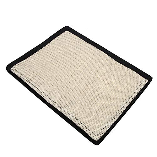 Qukaim Sofa Sisal Kratzschutz Sisal Hanf Weiß Haustier Tischbein Kratzbrett, Kratzschutz für Sofa und Möbel, Katzenkratzmatte, 30 x 15 cm, langlebiges Design, Weiß von Qukaim