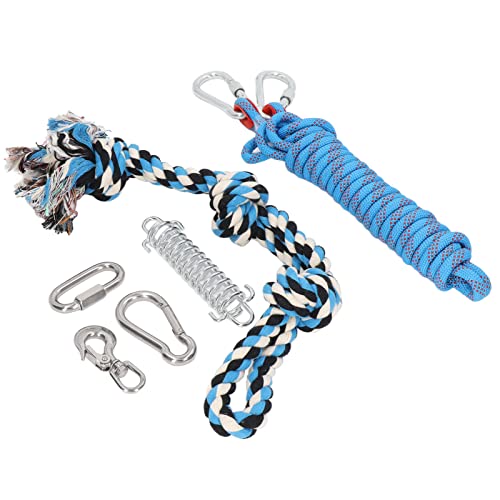 Qukaim Spring Pole Dog Rope Toy Spring Pole Dog Toy, 360 Degree Rotating Interactive Puppy Tug Rope Toy for Indoor Outdoor Use, Strong Dog Rope Toy for Muscle Building, von Qukaim