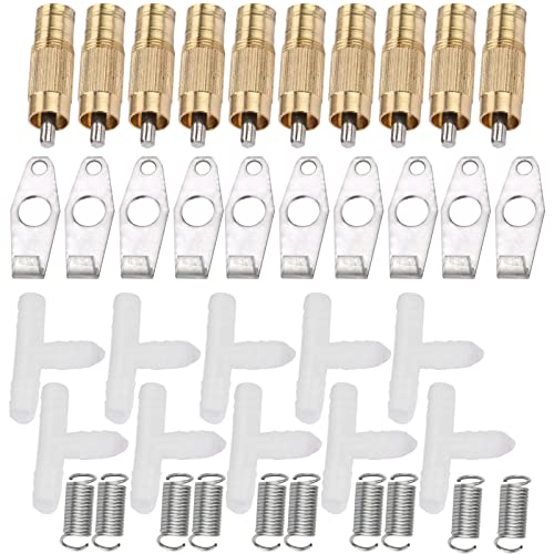 Qukaim Stainl Steel Waterer Stainl Steel Automatic Nipple Waterer, 10 Pack, Geflügel Fütterungswasser Prure Regler für Kaninchen, Ratten, Frettchen, Huhn, Rundrohr von Qukaim