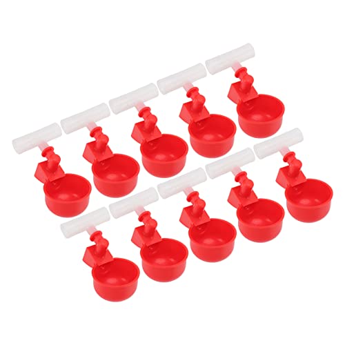 Qukaim Taubenbewässerungsbecher Hühnertränkerbecher Set, 10 Pack Automatische Befüllung Trinkschale für Enten und Vögel, G1/2, Auslaufsicherer Geflügelwasserspender, ideal für Huhn und Taube von Qukaim