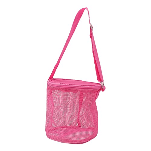 Qukaim Tragbare atmungsaktive Kaninchentrage Kleintiertasche Transporttasche, tragbare Hamstertrage mit verstellbaren Schultergurten, abnehmbares Kissen, Outdoor Rose Red von Qukaim