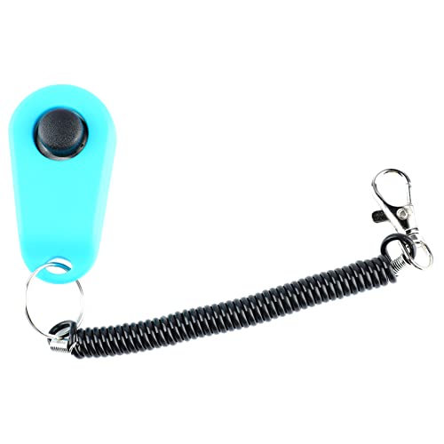 Qukaim Training Clickerfor Pet Dog Training Clicker with Long Wrist Strap Universal Interactive Pet Clicker, Sky Blue von Qukaim