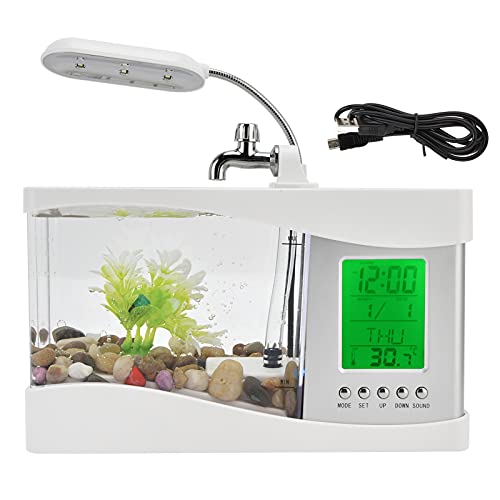 Qukaim USB Aquarium Licht Kleine Aquarium Lampe mit Kalender LED Multifunktional für Home Office von Qukaim