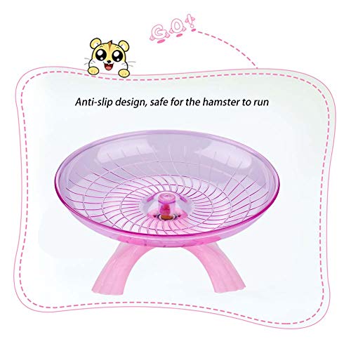 Qukaim Wheel Roller Pink Plastic Silent Exercise Wheel Spinner for Mice Hamster von Qukaim