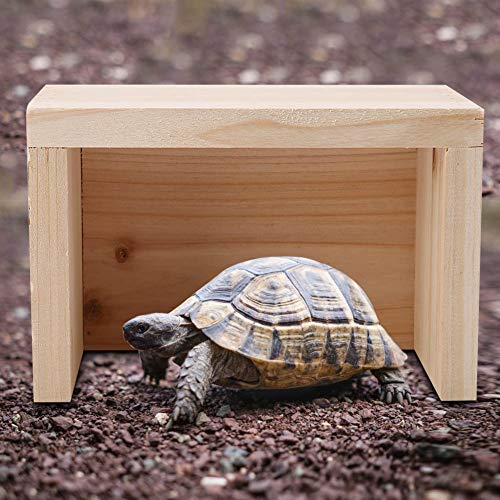 Qukaim Zuchtbox für Amphibien Holz Elude Höhle Reptilien Schildkröte Kletterbox Reptilien Zuchtbox für Amphibien Landschaftsbau Dekor 30x20x15cm von Qukaim