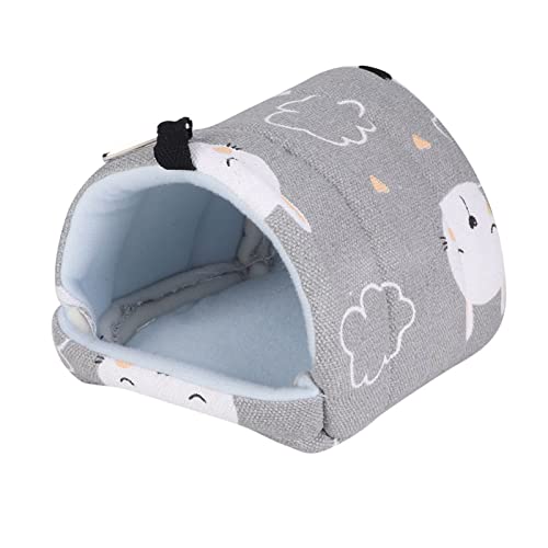 Qukaim et Hammock Haustier-Hängematte, aus Leinen, 14 x 12 cm, geeignet für Ratten, Hamster, Eichhörnchen, Papageien, graues Kaninchen, strapazierfähiges Canvas-Material, ideal für kleine Haustiere von Qukaim