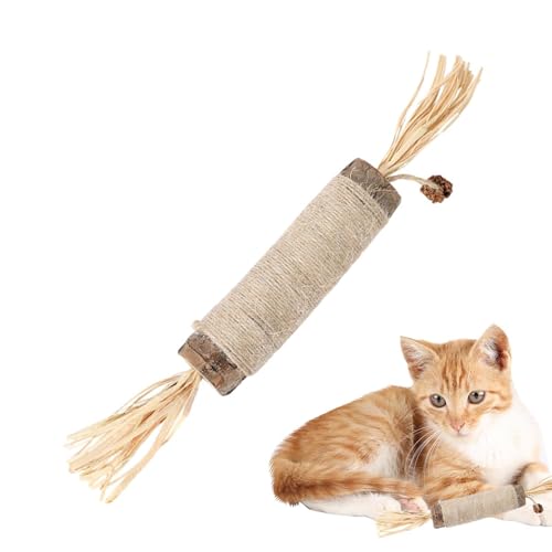 Qumiuu Katzen-Kaustab - Natürliche Katzenminze Silvervine Sticks für Katzen King Size - Interaktives Katzenspielzeug, beruhigendes Katzenminze-Spielzeug zur Energiegewinnung, zum Schutz von Möbeln und von Qumiuu