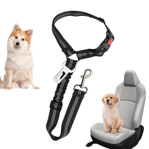 Qumiuu Sicherheitsgurt für Hunde, Sicherheitsgurt für Hunde im Auto | Sicherheitsgurt für den Autositz für Haustiere | Tragbarer Sicherheitsgurt für Hunde und Katzen für kleine Haustiere und Welpen von Qumiuu