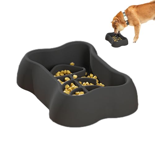 Qumiuu Slow-Eating-Hundefutternapf, Hundefutternapf Slow Feeder | Anti-Erstickungs-Silikon-Saugnapf für Haustiere | Hundenäpfe Pet Maze Dish, Anti-Rutsch-Basis Cat Puzzle Feeder für Haustiere, Katzen, von Qumiuu