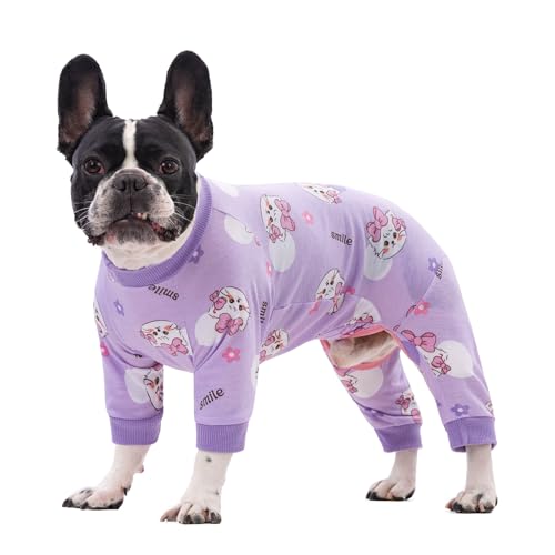 Hunde-Genesungsanzug für Chirurgie, für kleine und mittelgroße Hunde, niedlich, weicher Hunde-Pyjama, Alternative zur Verhinderung des Leckens, Genesungsanzug, für Damen und Herren, Größe XL, Violett von Qunaawa