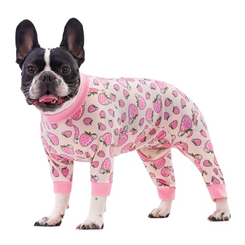 Hunde-Genesungsanzug für Chirurgie, für kleine und mittelgroße Hunde, niedlich, weicher Hunde-Pyjama, Alternative zur Verhinderung von Lecken, Genesungsanzug, für Damen und Herren, Größe L, von Qunaawa