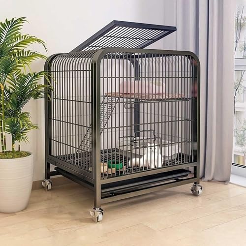 HXRW Katzengehege Katzenkäfig Outdoor Katzenhütte Katzenkäfig Laufstall Katzengehege auf Rädern Metall Kätzchen Käfig - für Kleintiere, Kätzchen für Frettchen, Kätzchen, Hase, Kaninchen, Kleintiere von Qunine