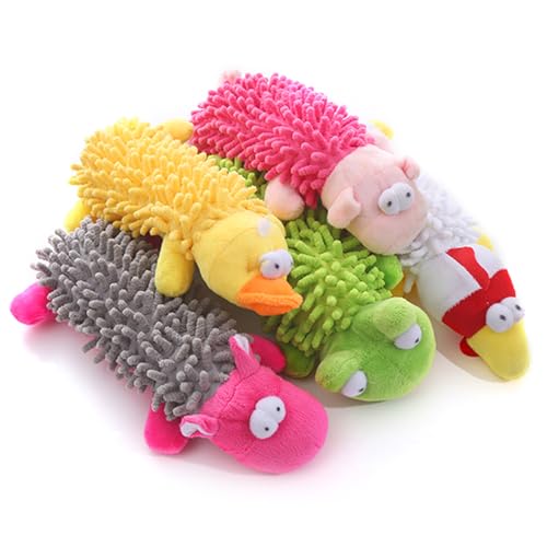 Quroko Quietschendes Spielzeug, keine Füllung, Plüsch-Hunde-Kauspielzeug für kleine, mittelgroße und große Rassen von Quroko