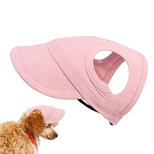 Qurygin Baseballmütze für Hunde,Hundebaseballmütze | Hunde-Sonnenschutzhut mit Ohrlöchern | Pet Sunbonnet, verstellbare Welpen-Hundehüte, Sonnenblende für Hunde und Katzen von Qurygin