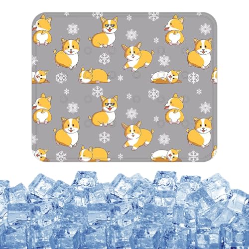 Qurygin Kühlkissen für Hunde, Kühlmatte für Hunde - Bequeme Hunde-Gel-Kühlmatte, Haustier-Kühlunterlage,Rectangula Cooling Dog Pad Kühlende Haustiermatte für Zuhause, Reisen, Camping von Qurygin