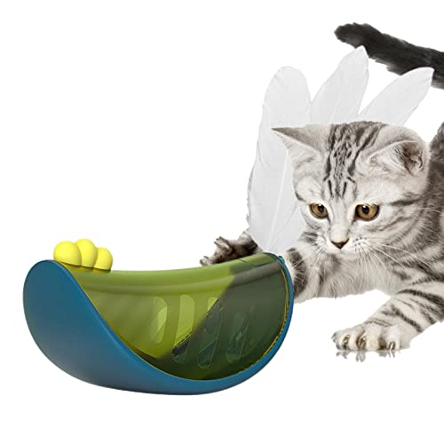 Qurygin Schaukel-Spielzeug für undichte Lebensmittel,Feder-Spielzeug für undichte Lebensmittel | Leckagespielzeug für Haustiere,Wiederverwendbares, lustiges Katzenspielzeug mit auslaufendem Futter von Qurygin