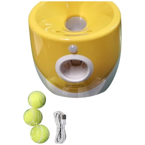 Qussedser Interaktive Maschine Spaß interaktive Katapult werfen wiederaufladbar Hund Tennis Ball Launcher Hunde jagen automatisches Spielzeug C von Qussedser