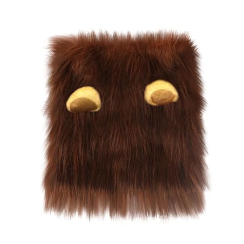 Qutalmi Hundekostüme Löwenmähne,Hundelöwenkostüm Perücke - Lustiges Löwenmähnenhaar mit Ohren | Urkomisches Haarkostüm für Haustiere, Hunde-Cosplay-Outfit, verstellbares Haustier-Kostüm für kleine bis von Qutalmi