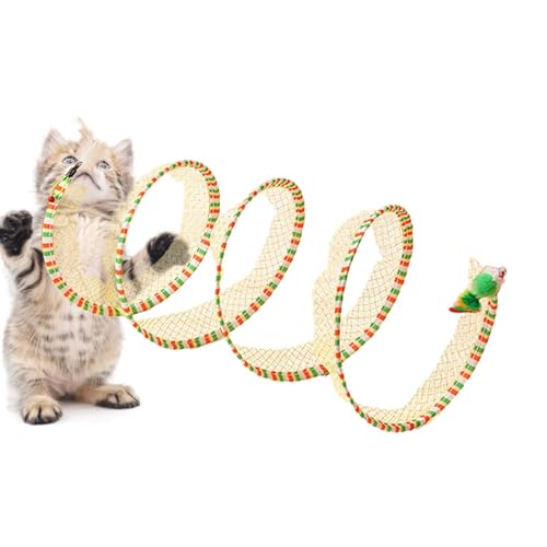 Qutalmi Katzenspielzeug-Tunnelnest | Haustier-Tunnelspielzeug für den Innenbereich | Tragbares interaktives Haustier-Abenteuer-Tunnelspielzeug, interaktives Katzenfederspielzeug für Katzen, Hunde, von Qutalmi