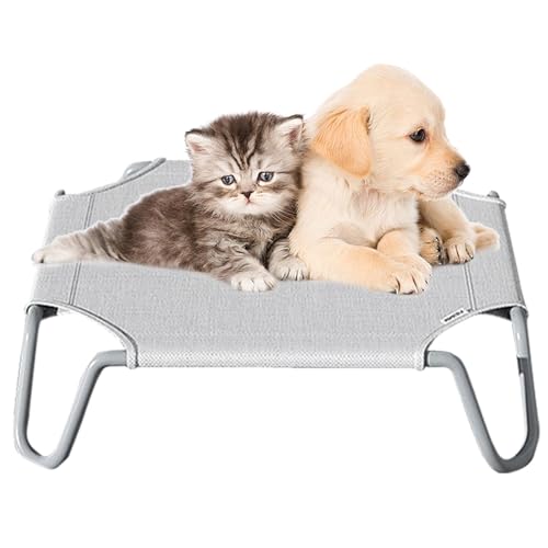 Qutalmi Outdoor-Hundebett, Hängemattenbett für Hunde - Haustier-Welpen-Hängematte zum Schlafen, erhöht,Haustier-Hängemattenbetten, atmungsaktiv, mit Metallrahmen, Kühlbett für Hunde für bequemen von Qutalmi