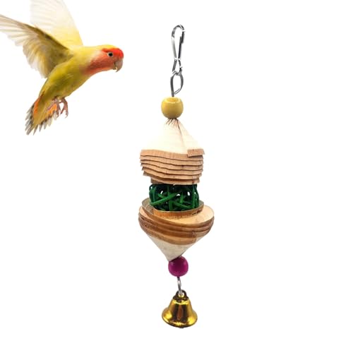 Qutalmi Papageien -Käfig -Bissspielzeug, Shot -Holzkauen -Spielzeug,Hangable Shotet Bite Supplies - Papageien kauen Hangable Spielzeug für Kakadinus Conures lieben Vögel Finken von Qutalmi