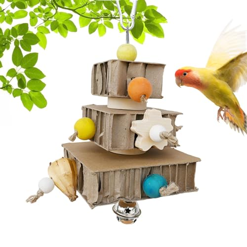 Qutalmi Sittich-Spielzeug, Papageien-Futtersuchspielzeug | Nymphensittich Futterspielzeug - Knabberspieße aus Pappe, Papier-Beißspielzeug, Papageienzubehör, Vogelpapier-Futtersuchspielzeug für von Qutalmi