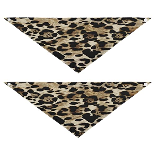 2 Stück Hundehalstuch, Tier-Leopardenmuster, Haustier-Bandana für Hunde, Katzen, Haustier-Dreieck-Lätzchen, Hundeschal, Urlaubszubehör für Welpen, Katzen, Hunde, klein von Quteprint