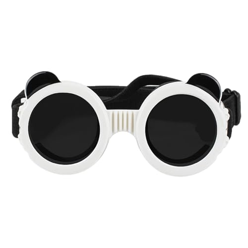 Quzente Hundesonnenbrille, Hundebrille,UV-Schutz-Sonnenbrille für Hunde | Antibeschlag-Schutzbrille für Hunde, Outdoor-Schutz mit verstellbarem Riemen für kleine und mittelgroße Hunde von Quzente