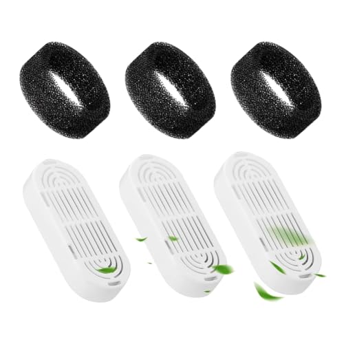 Qwertfeet Ersatzfilter für Katzentrinkbrunnen: 3er-+3er-Pack Ersatzfilter für 135oz- und 108oz-Trinkbrunnen Aus Edelstahl von Qwertfeet