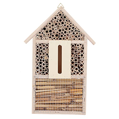 Boning King Bienenhaus aus Holz, Insektenhotels Im Hinterhof, Hängendes Insektenhotel Für Bienen, Schmetterlinge, Marienkäfer Und Schmetterlingslebensraum, Bug Hotel Garden von Qyebavge