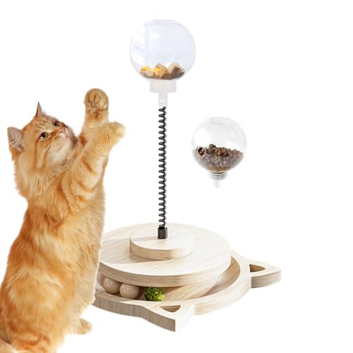 Qyljeiwred 2-in-1 Leckerlis Spender Ball Pet Feeder Spielzeug Interaktives Haustier Spielzeug Lustiger Leckball Katze Hund Langsam Feeder Katze Hund Futter Puzzle von Qyljeiwred