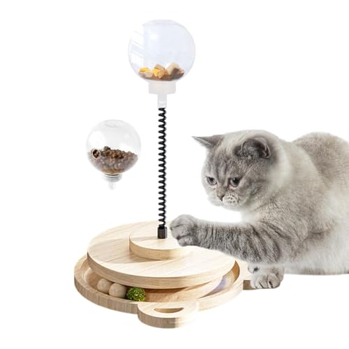 Qyljeiwred 2-in-1 Leckerlis Spender Ball Pet Feeder Spielzeug Interaktives Haustier Spielzeug Lustiger Leckball Katze Hund Langsam Feeder Katze Hund Futter Puzzle von Qyljeiwred