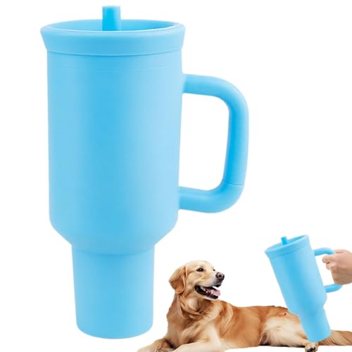 Qyljeiwred Crinkle Dog Cup – Kauspielzeug für Hunde, interaktives Kauspielzeug, lustiges Wasserbecherspielzeug mit Vogelgeräusch für Hundeübungen von Qyljeiwred