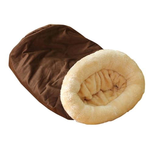 Qyljeiwred Katzenbett-Höhle – Warmer Haustierschlafsack, halbgeschlossenes Kätzchenbett, Haustierschlafsack, weich, bequem, Katzenversteck für Outdoor-Campingausflüge, Innenbereich, Winter von Qyljeiwred