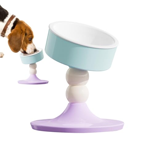 Anti-Vomit Dog Bowl für Puppies, Raised Pet Bowl mit verstellbarem Stand, drehbarer Futter- und Wasserschale, Erhöhte Schüssel für Katzen und Hunde, um eine bessere Feeding Haltung zu verbessern von Qzdtue