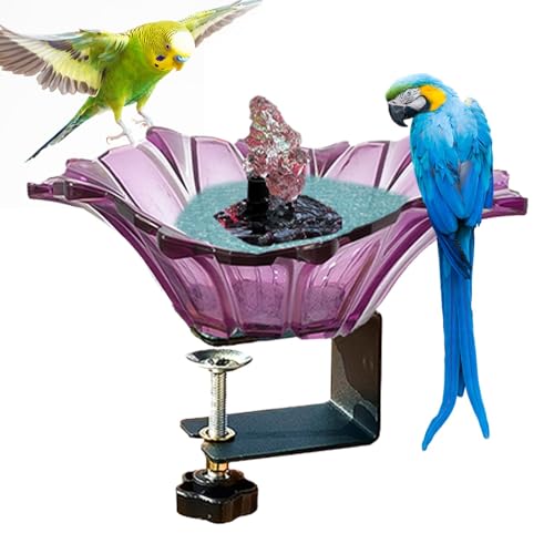 Deck Bird Bath Bowl, Railing Birdbath, Metal Deck Mounted Bird Bath, USB Birdbath Bowl, Adjustable Birdbath Bowl, abnehmbare Birdbath Bowl, Bird Bath with Fountain, Balcony Bird Bath Bath von Qzdtue