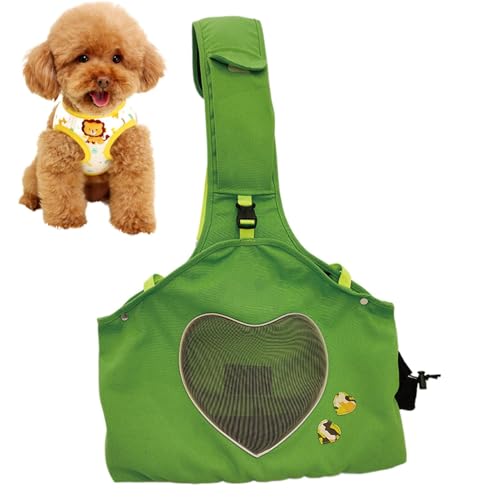 Hundehütte, Puppy Travel Sling Bag mit Schulterriemen und Tragegriffen, atmungsaktiv und leicht, Haustierreise, 35 x 40 x 6,69 cm, ideal für lange Distanztrips von Qzdtue