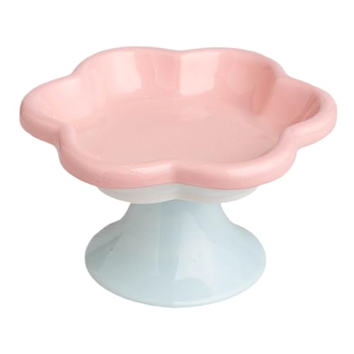 Katzenschüssel, Blumenform, erhöhte Katzenfutterschale, angehobene Katzenfutterschale, Anti-Vomiting Cat Bowl, geraute Katzenschüssel, Katzenschüssel für Spinal Health, Anti-Vomiting Erhöhte Schüssel, von Qzdtue