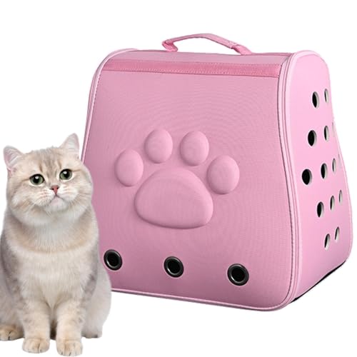 🚗 Kleine Katzen- und Hundehütte, Breathable Pet Carrier, bequeme Haustier-Transporttasche, Reisegepäckträger für kleine Haustiere, Haustiertransportkoffer 16,54 x 14,96 x 10,63 Zoll für Hunde und von Qzdtue