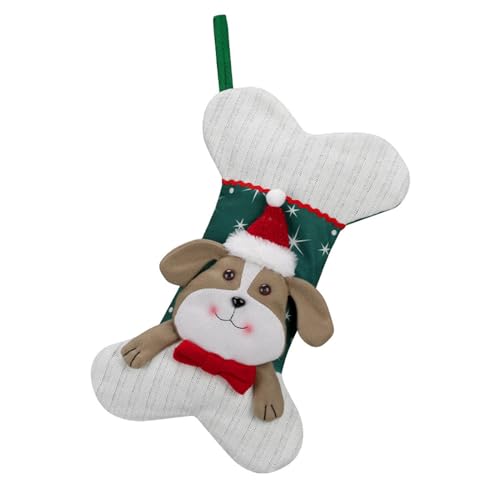 Puppy Christmas Stocking | Unique Bone Design for Dogs | Decorative Holiday Stocking for Your Furry Friends Fireplace Display and Adding Holiday Spirit to Your Home von Qzdtue