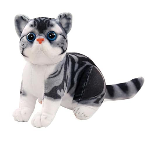 Qzdtue Cat Stuffed Animal, Cute Kitten, Soft Doll Plush Toy, Entzückendes Katzenspielzeug, 25,6 cm, ideal für die Dekoration von und Mädchen, Zimmerdekoration von Qzdtue