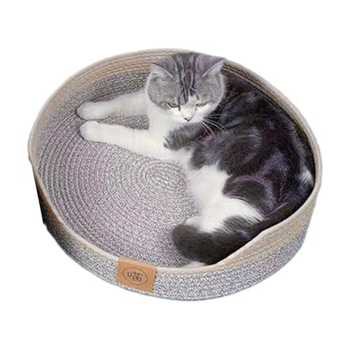 Qzdtue Cozy Cat Bed, Warm Cat Bed, Cotton Rope Cat Scratcher, Dog Calming Bed, Pet Bed, Dog Donut Bed, Cat Sleeping Bed, Pet Supplies for Cats, Calming Bed for Dogs, Cotton Rope Pet Bed von Qzdtue