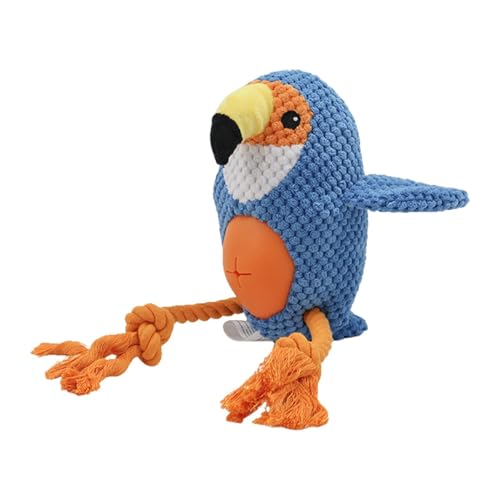 Qzdtue Parrot-Shaped Dog Toy | No Stuffing Squeak Toy | Crinkle Kaugummi | Lustiges Hundespielzeug mit 29 x 21 x 13 cm / 11,42 x 8,27 x 5,12 Zoll perfekt für mittlere und große Hunde von Qzdtue