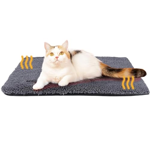 Qzdtue Pet Puppy Self-Warming Mat, Self-Warming Dog Bed, Non-Slip Heating Pet Pad, Thickened Dog Bed Mats, Cat Heating Mat For Winter, Pet Resting Mat For Furniture, Outdoor Cat House Heating Pad von Qzdtue