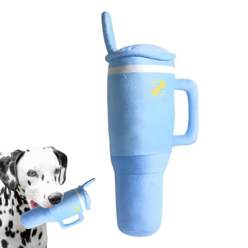 Qzdtue Squeaky Stuffed Dog Toys, Water Cup Dog Toy, Soft Chewing Toy for Dogs, Comfortable Chewing Dog Toy 30x14x9cm/11.81x5.51x3.54 inches for large Dogs, Puppies, Small Dogs, Medium Dogs von Qzdtue