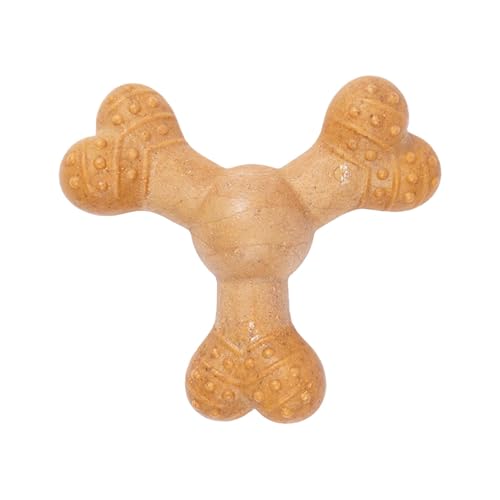 Qzdtue Wooden Dog Chew Toy, Bread Knot Teething Toy, Dog Teething Chew, Puppy Kauspielzeug, Kauspielzeug für große Hunde, Hundespielzeug für große Hunde, Hundespielzeug zum Reinigen von Teeth, von Qzdtue