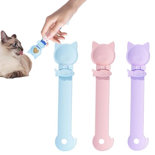 Squeeze Cat Strip Spoon, Cat Food Dispenser Spoon for Treats, Practical Pet Accessory for Families and Cat Lovers, Convenient Cat Strip Squeeze Spoon for Easy Feeding,Cat Strip Squeeze Spoon, von Qzdtue