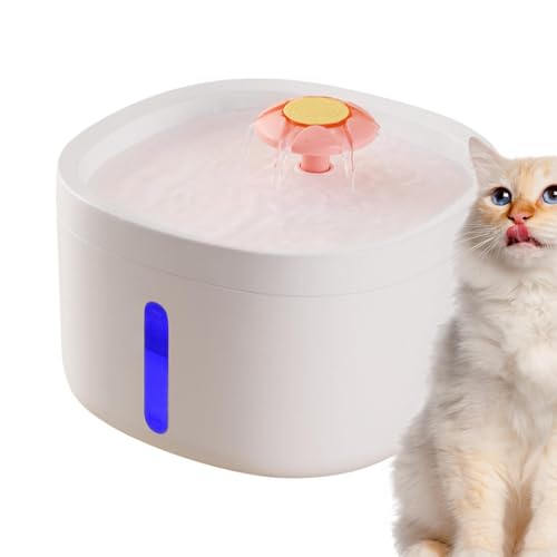 USB-Plug-in Cat Water Fountain, 2,6 l große Kapazität, Wasserspender mit Modi, ideal für Katzen im Essbereich, Schlafzimmer und im Innenbereich im Esszimmer, Schlafzimmer oder im Wohnzimmer von Qzdtue